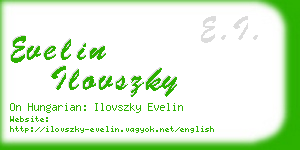 evelin ilovszky business card